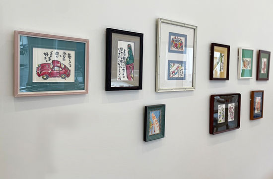 広島・呉・東広島の一般住宅・店舗・工場・オフィスなどの設計・施工・リフォームのことならイッコー建築事務所へ　うみとやまと  絵手紙展 セレクト雑貨、手作りジェラート、ドリンクの販売