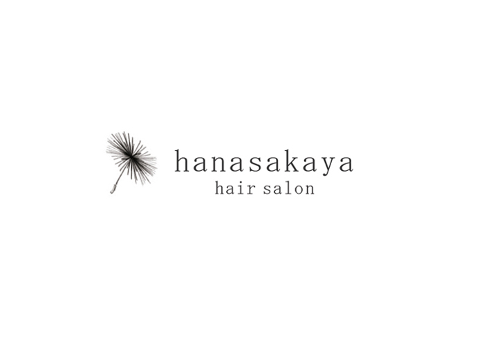 美容室 hanasakaya のロゴデザイン 広島市中区
