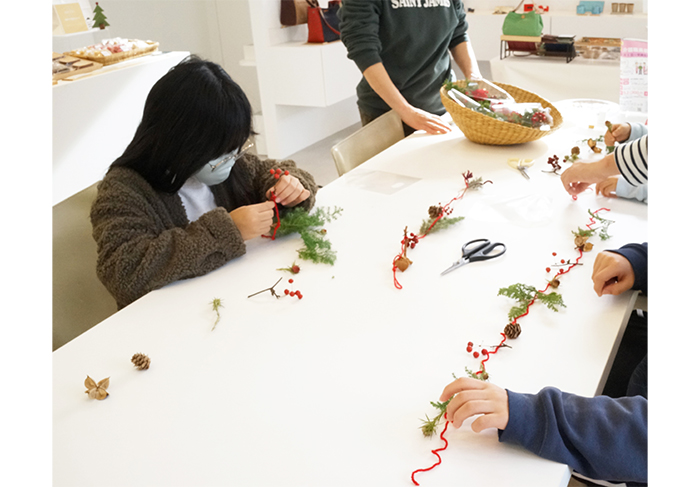 うみとやまと DeuxBlanc  クリスマスとお正月のガーランドスワッグWorkshop